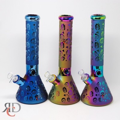 WATER PIPE 7MM BEAKER WITH PINCH ELECTRO PLATED WP3596 1CT
